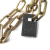 沸耐笙 FNS-22025 锰钢链条锁多用途防盗锁加粗链条锁具  7.5*80链子锁(实长65CM/3把钥匙/链条粗4MM) 1条