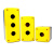 一佳按钮盒YJX1/2/3YG单孔双三孔22mm123位电梯急停盒防水耐高温 黄色 2孔