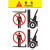 工厂安全标识牌 标志提示牌贴纸 叉车下禁止站人W205 室内PP背胶贴纸 20x30cm