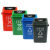 塑料垃圾分类垃圾桶带盖翻摇盖学校小区工业办公区塑料环卫 宝蓝色 25升-可回收物