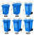 领象 上海分类垃圾桶 加厚户外环卫垃圾桶大号带盖小区物业酒店学校大垃圾桶 棕色240L 湿垃圾