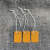 现货PVC塑料防水空白弹力绳吊牌价格标签吊卡标价签标签100套 PVC桔色弹力绳2X3吊牌=100套