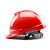 岩扬 ABS安全帽 新国标 工地建筑工程 领导监理 电力施工V型防砸透气安全头盔 V型透气款【红色】 旋钮式 