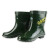 双安35KV绝缘靴 中筒电工防护雨靴雨鞋耐磨防滑劳保橡胶靴绿色 1双装 44码
