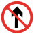 卡英 交通安全标识 1.2mm厚铝板反光交通标志牌 直径60cm带滑道 76U型卡（禁止直行）