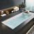 浪鲸（SSWW）浴缸亚克力嵌入式浴缸长方形薄边小户型家用浴缸 空缸 1.5米