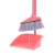 卫洋WYS-615 扫把簸箕套装 工厂车间地面清洁工具塑料扫帚畚箕组合两件套 粉色