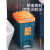 垃圾桶带盖厕所卫生间厨房客厅脚踏式大容量ins风轻奢卫生桶 北欧绿10L+40只垃圾袋