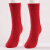 德凯佳100%山羊绒袜子拉毛加厚男女冬季中筒黑色商务保暖 红色一双 F均码