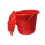 珠塑（ZHUSH）塑料提水桶 加厚耐用圆形收纳桶清洁洗衣桶大容量水桶 518好日子桶带盖18L