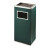 鹿色 不锈钢垃圾桶 环卫大堂立式烟灰桶 长方形墨绿色30*24*61 有内桶