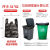 汉河酒店物业环保户外手提式黑色加厚大号垃圾袋黑色塑料袋企业定制 51*82CM35个3.5丝(30-45L)
