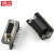 铸固 DB9公母头RS232插座9针串口COM口接头焊线式 DR9母头90度不带螺丝焊板（2个）
