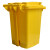 简厚 脚踏分类垃圾桶酒店超市办公室商用室内塑料垃圾桶 黄色【医疗废物】60L