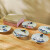 美浓烧（Mino Yaki）日系樱花日本进口盘子餐盘点心早餐盘菜盘陶瓷家用礼盒装 花宝珠-中盘5个礼盒