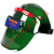 迈恻亦自动变光电焊面罩头戴式 全脸轻便 真彩变光焊工专用焊帽带安全帽 绿色普通变光+安全帽 (10保护片