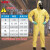DUPONTC级轻型连体安全检查防化服危化品实验耐酸碱防护服 全面罩套装(防有机气体) S