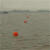 定制高强度塑料浮球ABS双耳加筋圆型航道设施警示水上划赛道渔网浮标 直径80cm光面双耳球橙色(橙白)