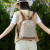 莱夫ins风双肩包女士韩版时尚包包帆布背包休闲旅行ipad小书包 中号奶茶杏-可放10.2英寸iPad