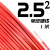 国标阻燃BV1.5 2.5 4 6平方单股铜芯单塑家装家用零剪 单皮硬线25平方（1米）红色
