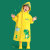 欧育 儿童雨衣EVA男童女童卡通幼儿园宝宝雨衣小孩旅行户外儿童雨披小学生雨具B1454 黄色小恐龙L