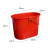 洗拖把桶手动老式地拖桶挤水涮墩布桶拖地桶挤水桶手压单桶 圆形地拖桶红色无罩