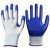 普辛(PUXIN)丁腈耐磨浸胶手套 防滑耐磨防油耐酸碱防护手套 工地农牧印刷 白色蓝丁腈手套12付 