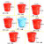 卫洋 WY-136 清洁提水桶 物业收纳洗车桶加厚塑料桶 12.5L（无盖）5个装