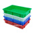 适用于塑料方盘浅盘长方形塑料盆塑料盘周转箱盒子托盘分类零件盒 大号超大方盘(蓝色) 加厚