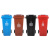 捷诺立（JNL）22395 加厚户外垃圾桶 小区物业垃圾桶 分类垃圾桶 有轮带盖蓝色可回收垃圾100L