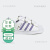 阿迪达斯 （adidas）三叶草SUPERSTAR CF女婴童魔术贴贝壳头学步鞋 白_紫 20码 115mm