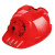 卫卿 安全帽 遮阳帽带风扇头盔 降温通风照明带电池可充电 单位：个 红色 双风扇DF02G-12000 