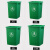 户外垃圾桶大号长方形四色清洁箱无盖垃圾筒洗手间用办公室60 灰色20升无盖垃圾桶