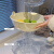 双层洗菜盆沥水篮厨房水果盘客厅淘米神器塑料洗水果蔬菜篮子 象牙白1个装