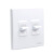 汉顿QE个性创意开关插座面板拨杆酒店工业风北欧工装家装插座86 白色16A空调插座