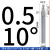 定制锥度球头刀4柄10度15度2030浮雕铜铝雕刻机定制钨钢合金议价 R0.5_10_4D_50L 双边角度