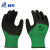 登升劳保手套 发泡乳胶手套 浸胶涂层防滑耐磨透气工地工作干活防护手套有一手L658绿色 12副/均码