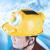 品之德 双风扇安全帽太阳能可充电制冷风扇带灯夏季工地防晒遮阳帽风扇头盔 红色8000双风扇 