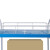 连和 PLA150-T2-HL2-D 超静双层双扶手带护栏小手推车平板推拉货车物料分拣车(蓝)720*490mm承载150kg
