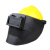 高空作业面罩配安全帽式具焊工帽屏防烤脸部轻便头戴面罩电焊防护 高空面罩+黄安全帽