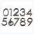 竹特 不锈钢拉丝数字牌  6 门牌号码数字不锈钢楼门牌楼层号提示标志牌 企业定制	