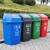 益美得 塑料摇盖分类垃圾桶大号办公室物业学校垃圾箱 正方桶60L灰色（其他垃圾）