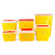 【方形3L】黄色塑料垃圾桶圆形一次性 医疗利器盒 锐器桶