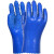 海太尔(HTR)10-237 PVC防化止滑手套防油耐磨手套26厘米棉质内衬舒适手套 蓝可定制12双/打 蓝 均码 现货 