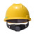 梅思安/MSA V-Gard ABS标准型超爱戴帽衬 V型无孔安全帽施工建筑工地劳保男女防撞头盔 黄色 1顶装 企业专享