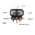 r14a冷媒汽车空调加氟表 雪种压力表双表阀空调加氟具套装 35-55bar仪表刻度 级款 油表金属手
