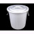 展源设备桶圆桶商用塑料桶圆形收纳桶大容量水桶工业垃圾桶【白色50L有盖圆桶*1个】