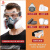 防毒防尘工业粉尘面具全面罩喷漆呼吸防护罩防烟全脸 (升级款)硅胶防尘毒7件套+防雾