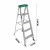 稳耐（werner）铝合金单侧人字梯1.5米折叠梯子工程梯355CN企业专享