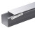 不锈钢线槽 方形铝合金线槽明装隐形美化电缆保护槽防踩金属地槽 30X20(圆角)